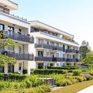 Area residenziale con edifici di appartamenti in città