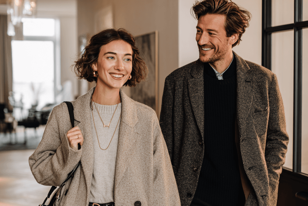 Couple is viewing an apartment in Berlin