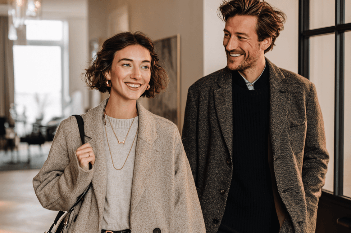 Couple is viewing an apartment in Berlin