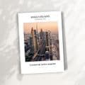 Cover of Engel & Völkers Commercial market snapshot showing a sunset aerial view of Dubai skyscrapers, April 2026 edition.