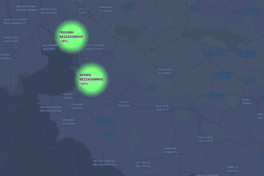A heatmap of Thessaloniki