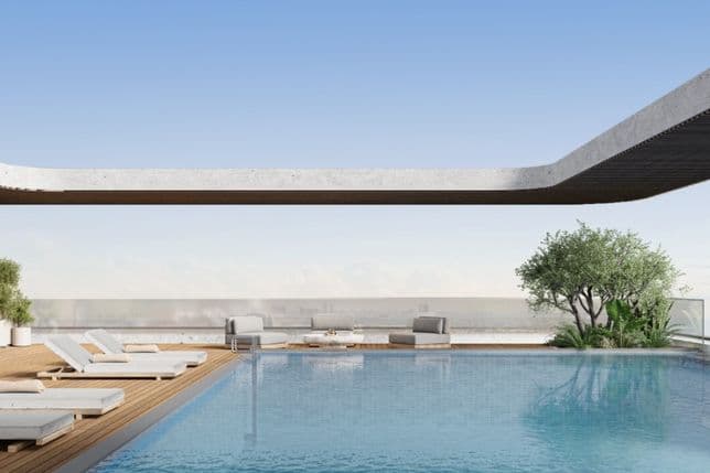 Infinity pool at Bayview Boulevard, Dubai Islands