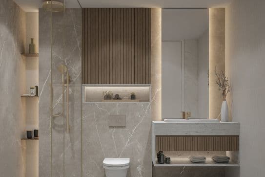 Bathroom within Bayview Boulevard