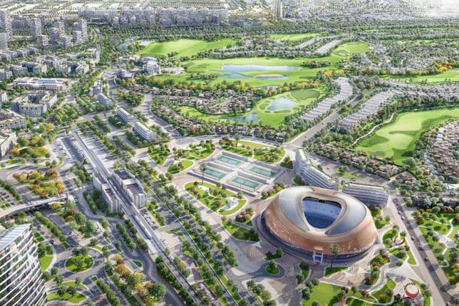 Sports facilities at The Next Chapter including tennis stadium