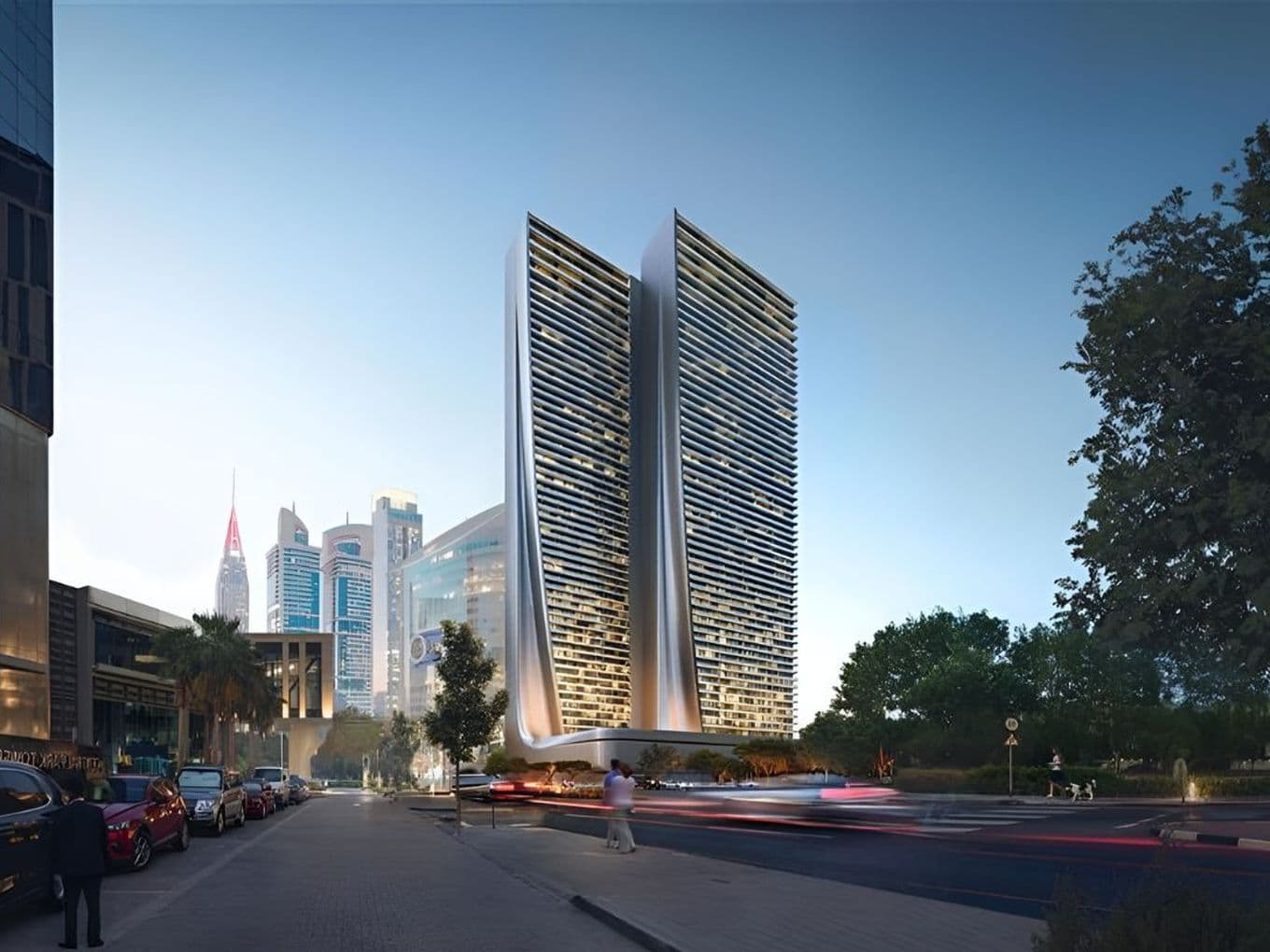 Straßenansicht der Akala Towers