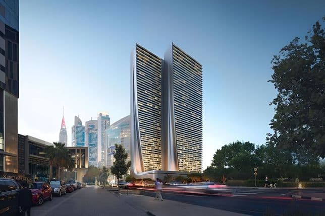 Straßenansicht der Akala Towers