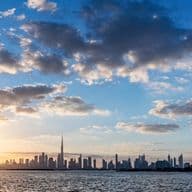 Waterfront views of Downtown Dubai from Al Jaddaf Dubai Creek
