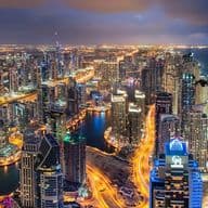 Dubai skyline at night