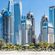 Beach rentals in Dubai Marina, overlooking JBR Beach