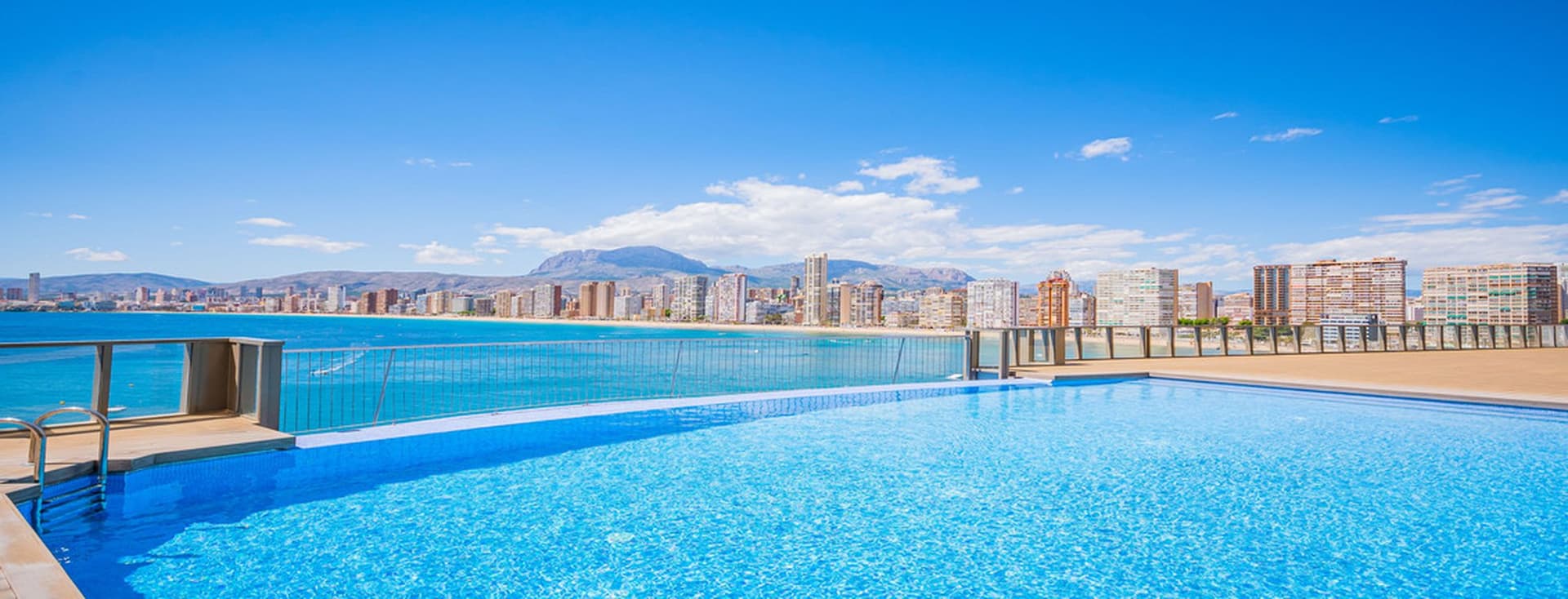 View of the bay of Levante Beach in Benidorm from Rincón de Loix.