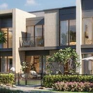 Row of contemporary townhouses in Dubai