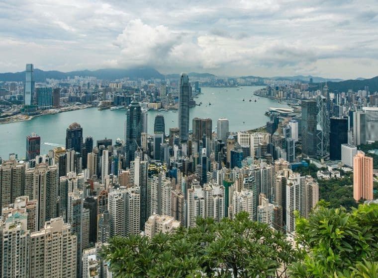 Aerial view of Hong Kong, one of the world's most expensive cities