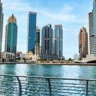 Dubai marina promenade, a popular area for British people moving to Dubai