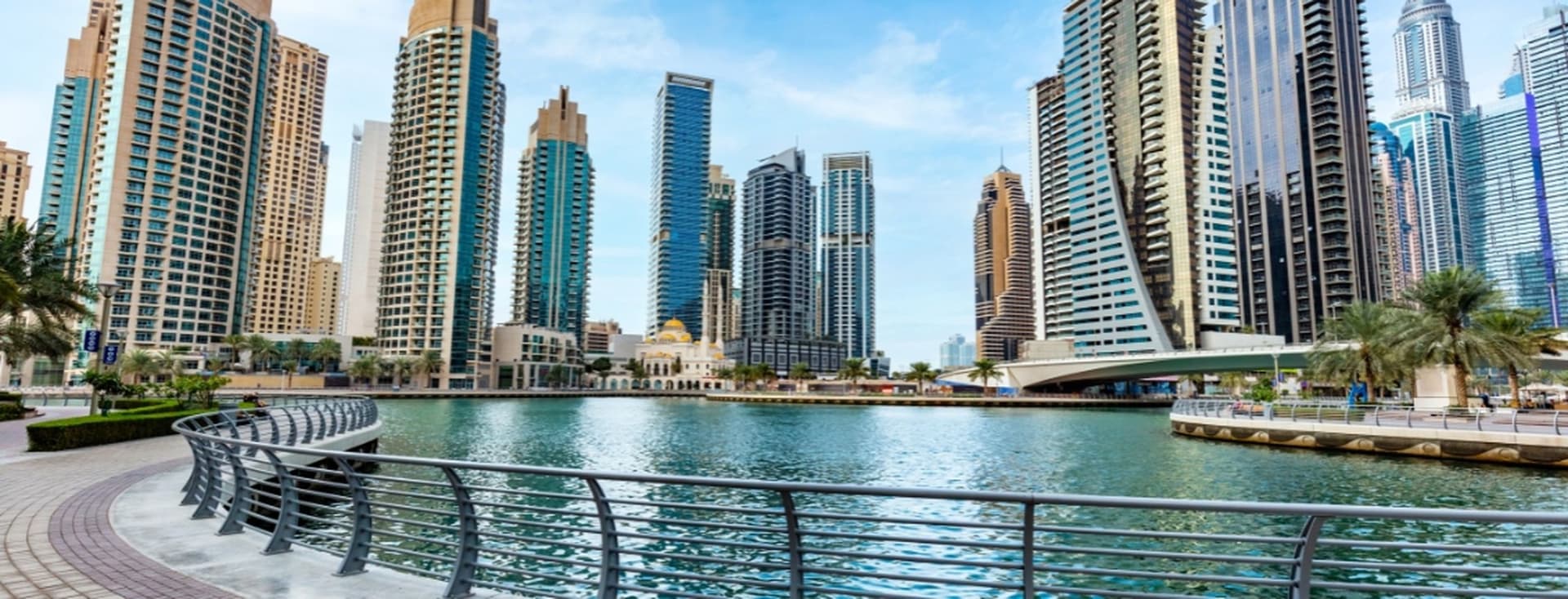 Dubai marina promenade, a popular area for British people moving to Dubai