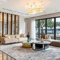 Exquisite Palm Jumeirah living room in one of Dubai's most expensive houses.