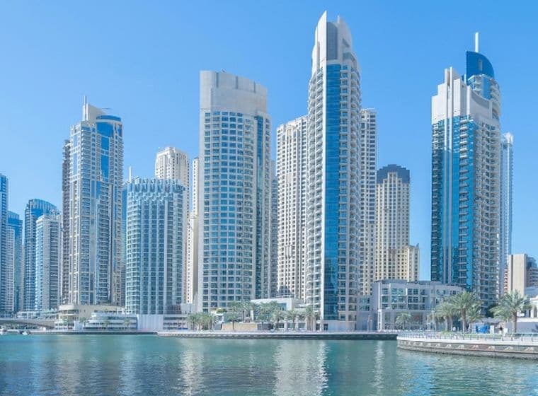 Dubai Marina skyline - a popular choice for expats living in Dubai