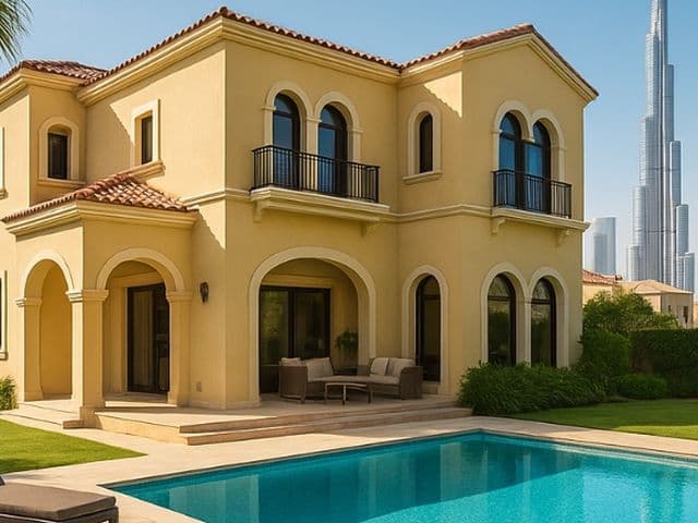 Stunning arabic style villa with Downtown Dubai backdrop
