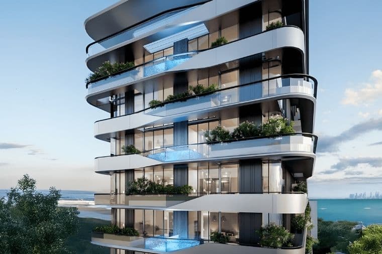 Exterior and waterfront views from Bayview Boulevard