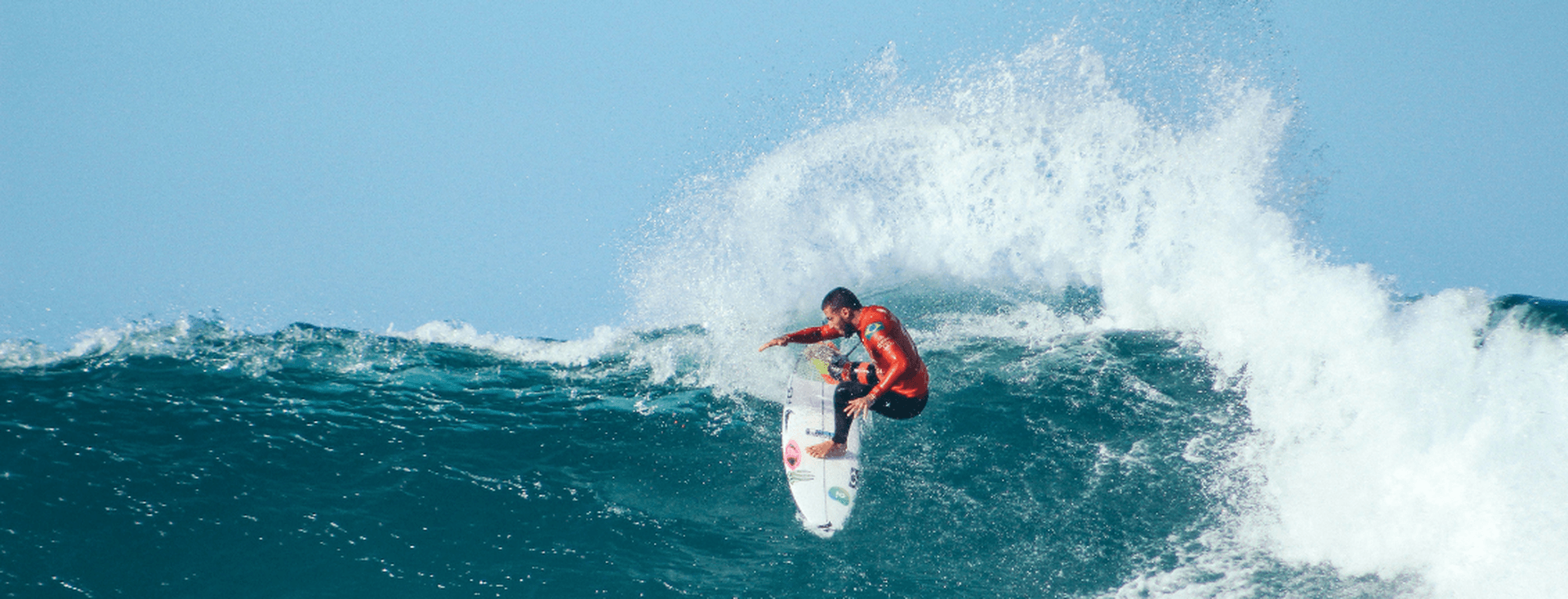 A surfer riding a wave