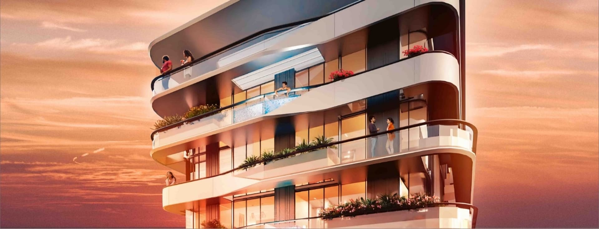 Bayview Boulevard at sunset