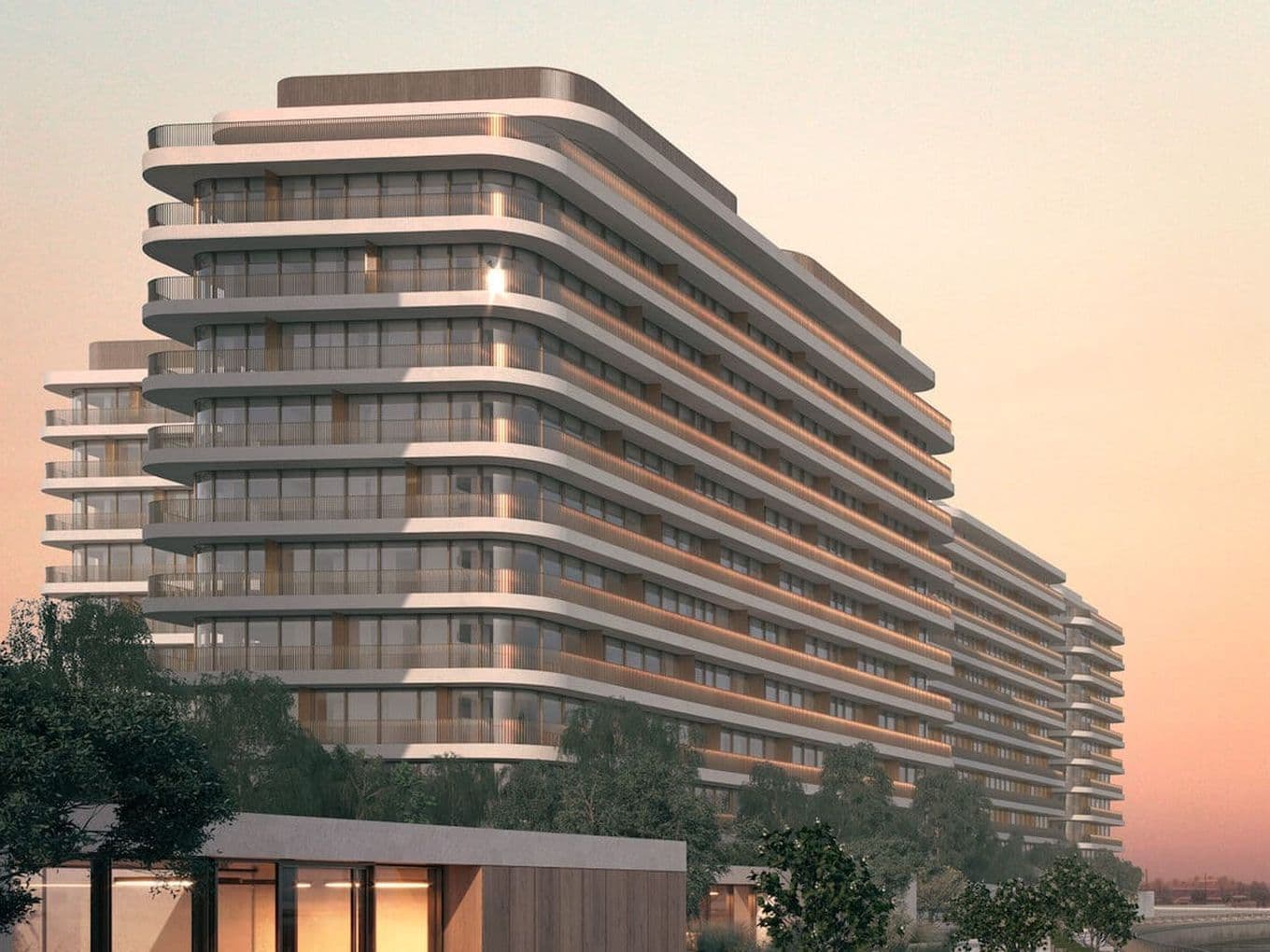 eden building sunset