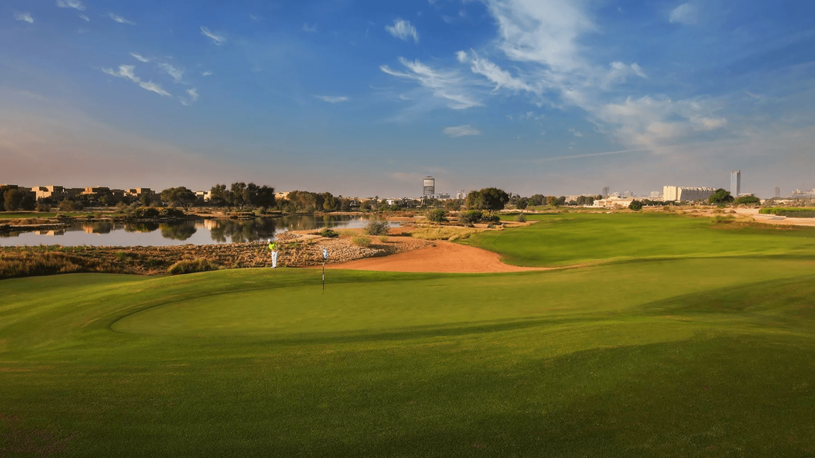 Putting green at Arabian Ranches Golf Club