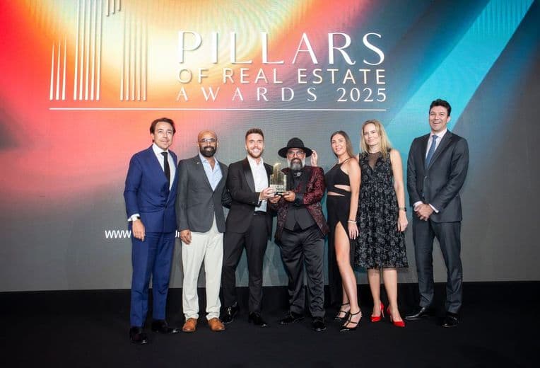 Engel & Volkers team receive the Real Estate Agency Of The Year Award at the Pillars Of Real Estate Awards Night 2025