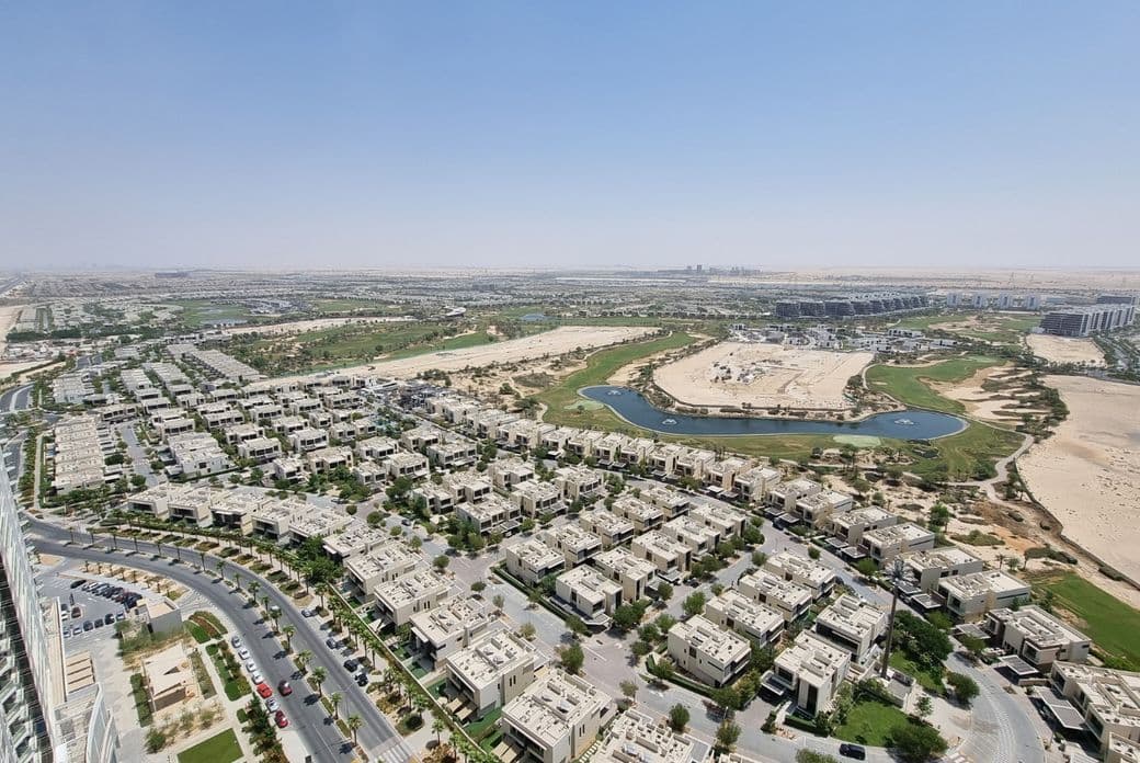 Luftaufnahme des Viertels Damac Hills