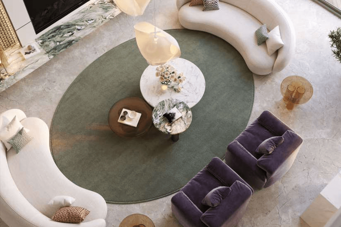 Living space at ELLE Residences with open plan layout and contemporary interior detailing.