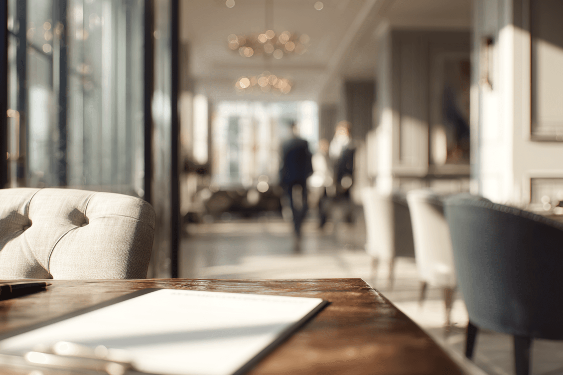 Documents on a table, under the sunlight.