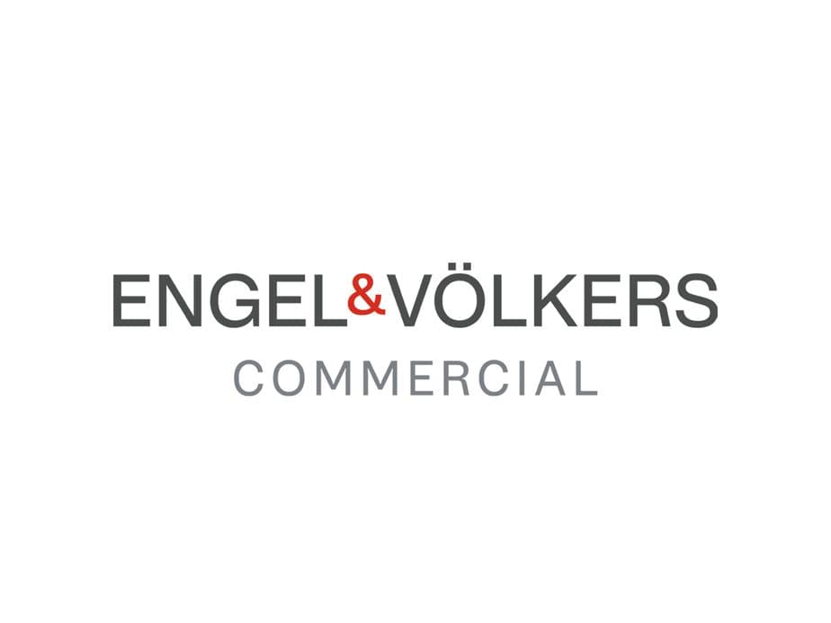 Engel & Völkers Commercial logo with company name in black and red text on a white background.