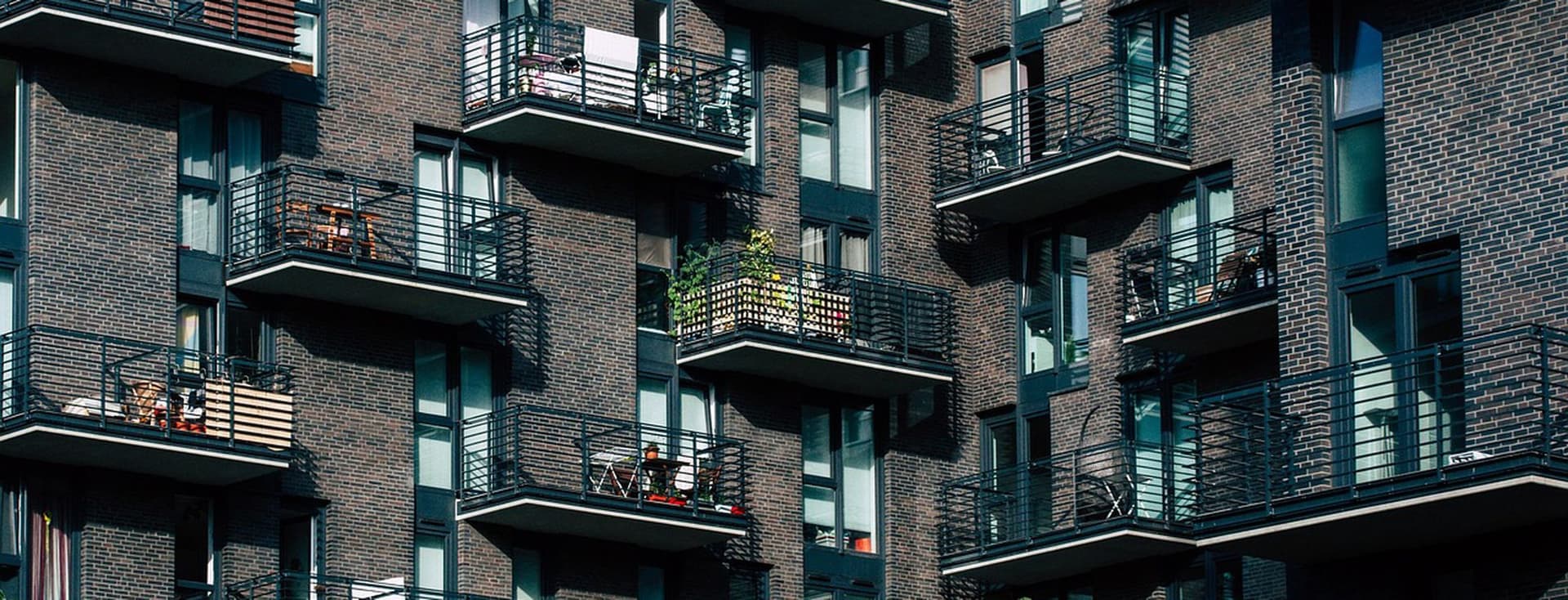 Balconies on an apartment building