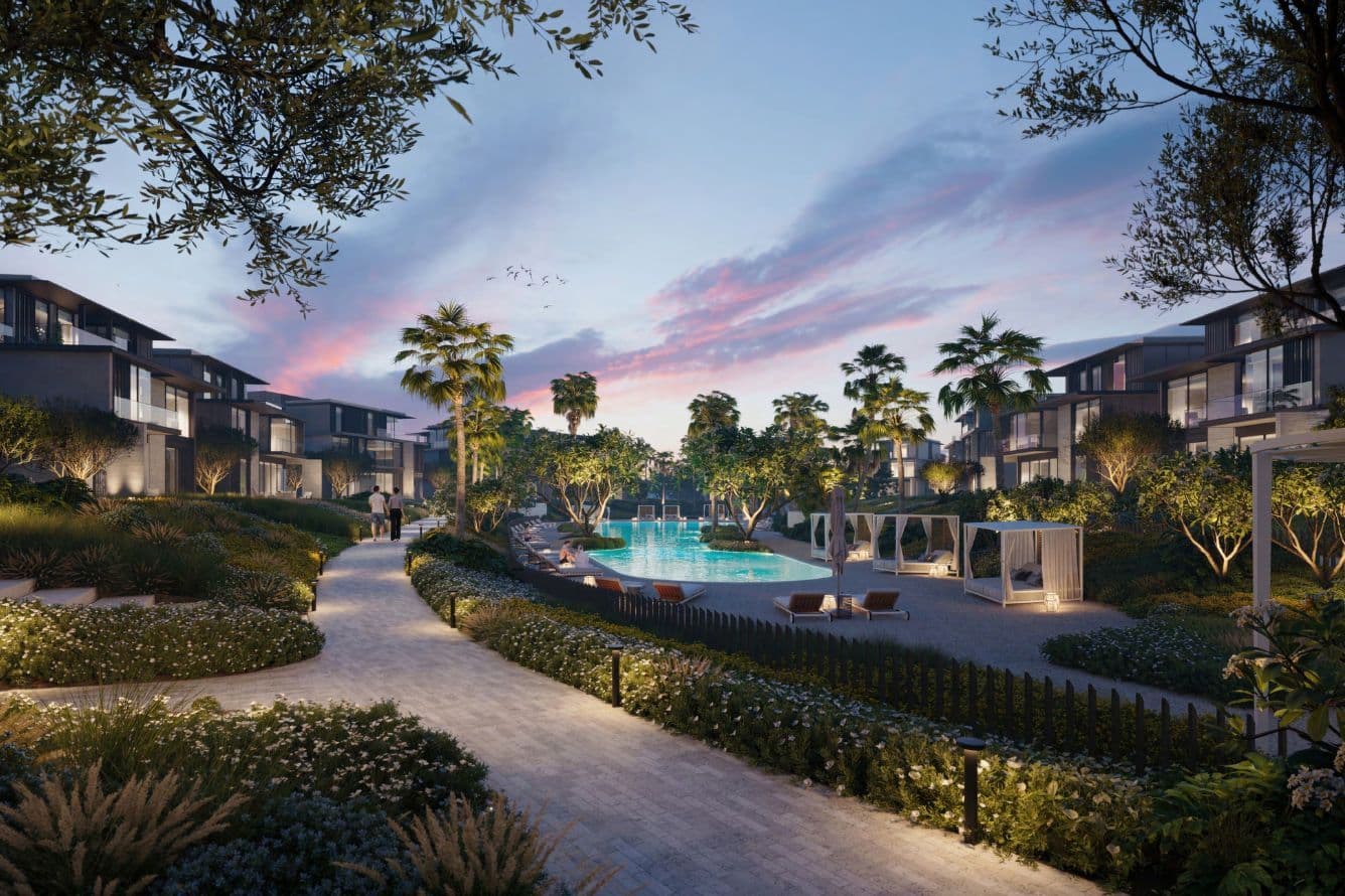 Nad Al Sheba pond and villas