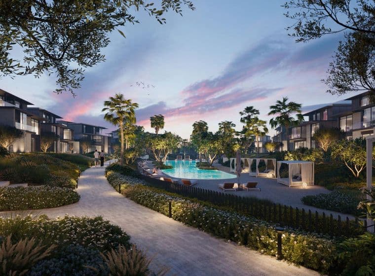 Nad Al Sheba pond and villas