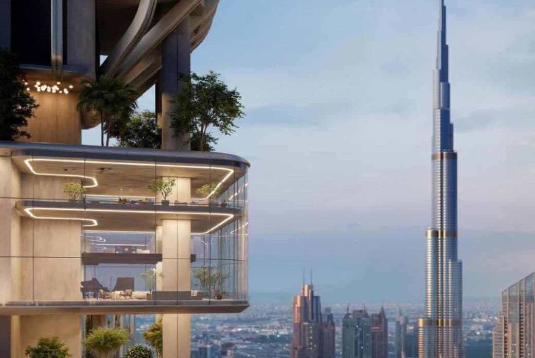 DWTN Residences with Burj Khalifa in the background