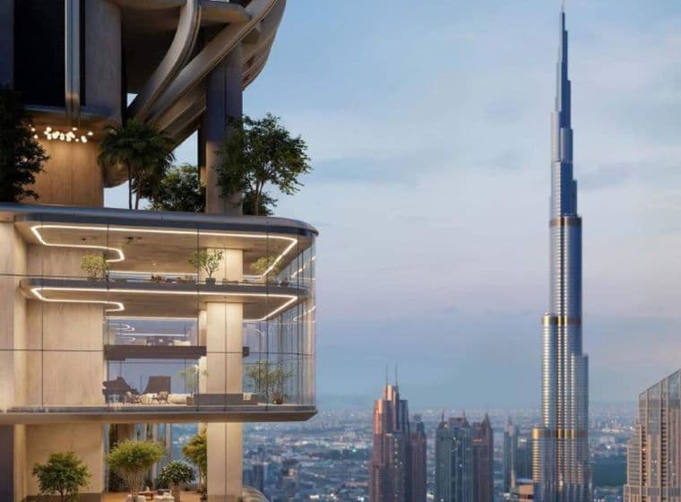DWTN Residences with Burj Khalifa in the background