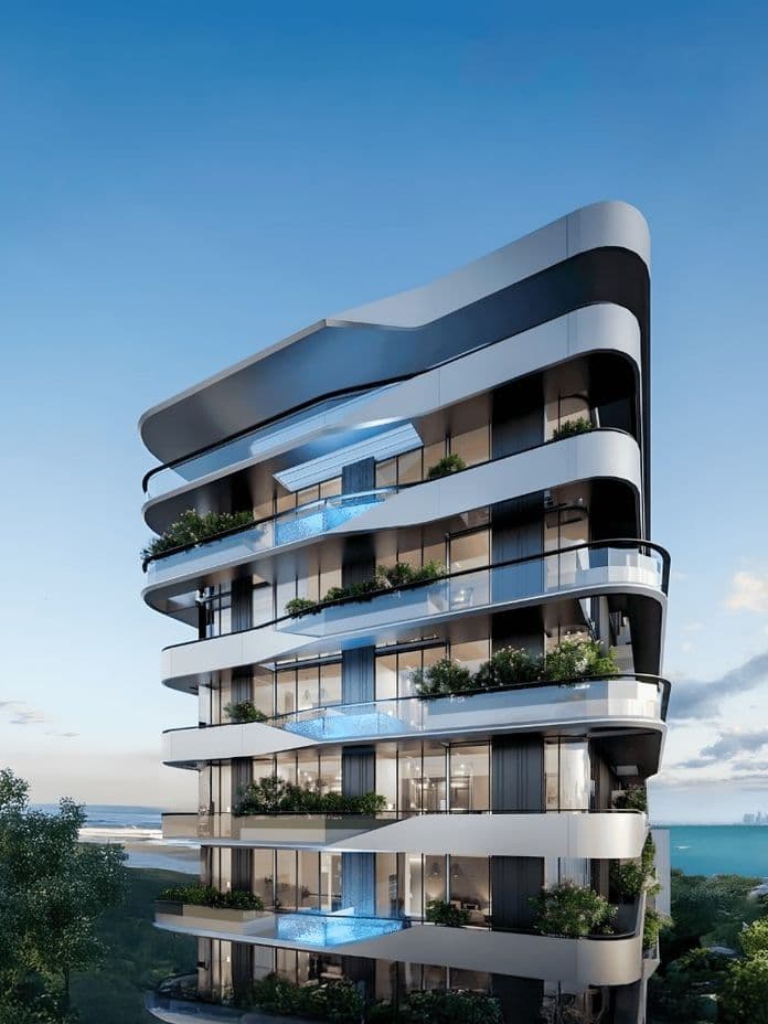 Exterior and waterfront views from Bayview Boulevard