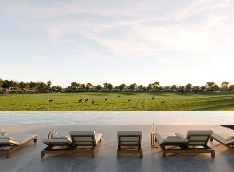 Horse arena and central equestrian facility at Selvara Grand Polo Club & Resort by Emaar