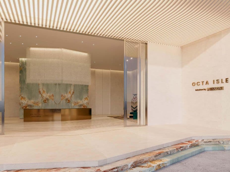Moderne Lobby im Octa Isle mit Missoni inspiriertem Design und eleganten Materialien