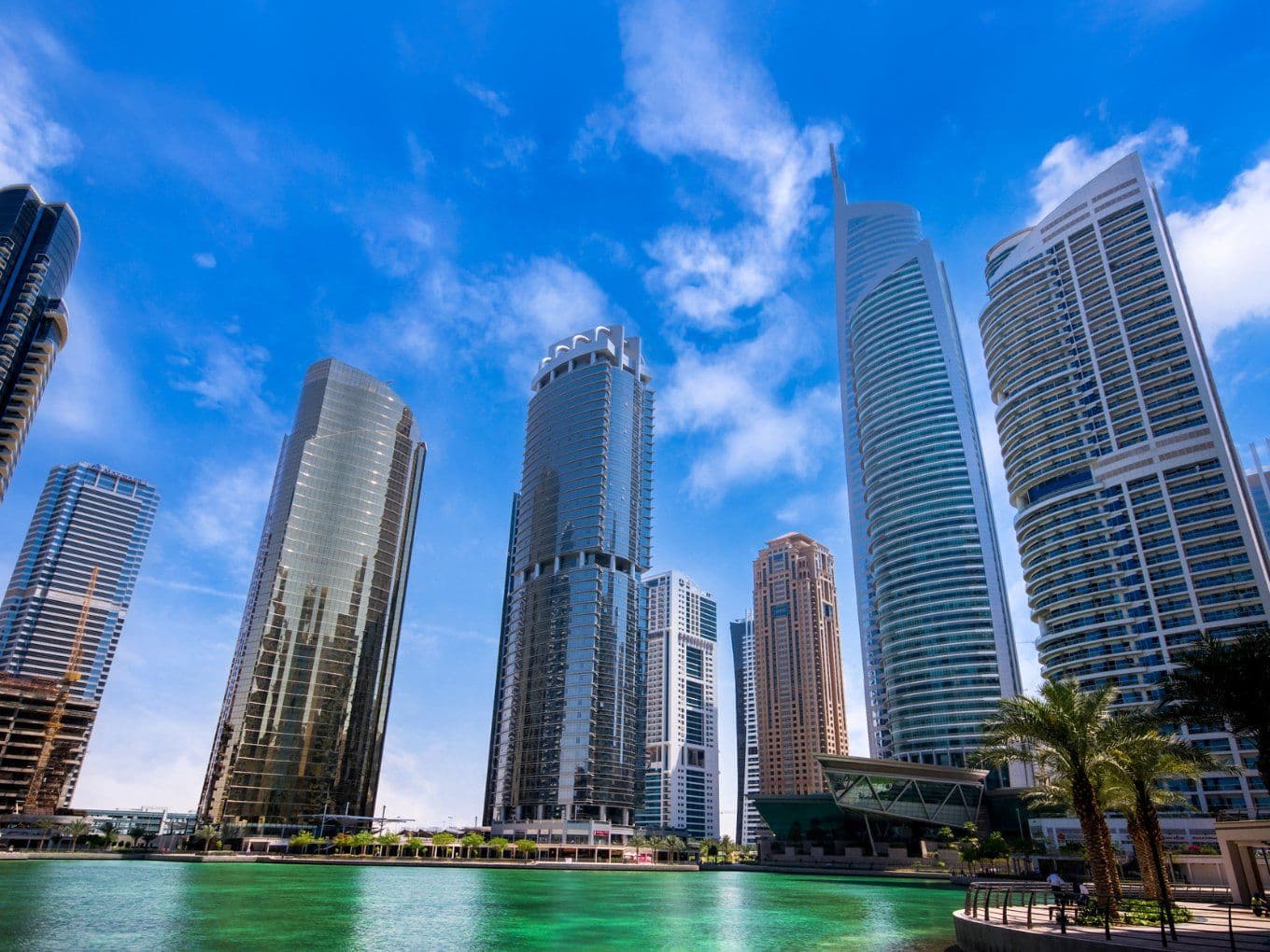 Skyscrapers in Jumeirah Lake Towers, a key commercial real estate district