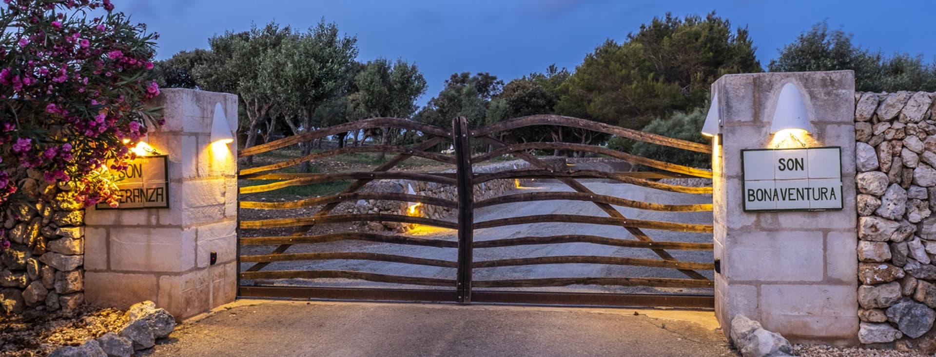 Entrance gate in the evening