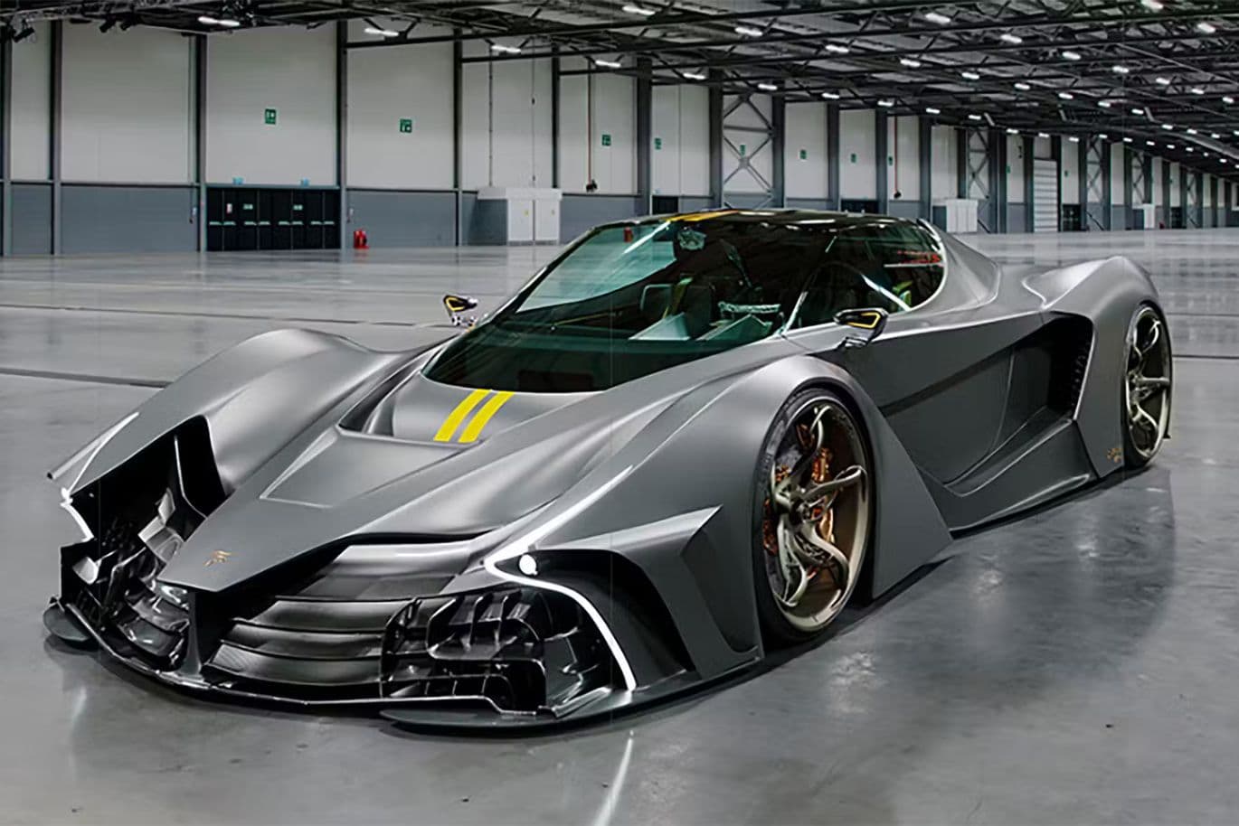 Silver SP Automotive Chaos in large, empty warehouse space