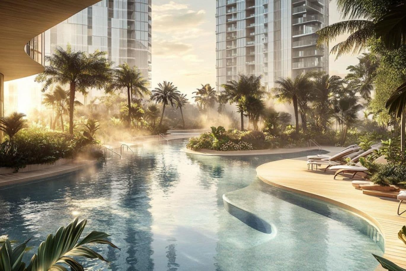 Pool im Portola-Lagunenstil bei Montage von KeyMavens