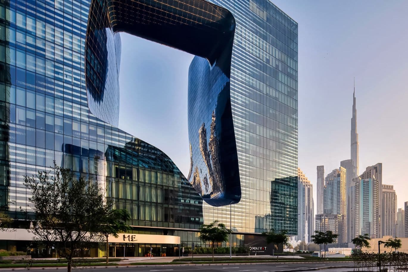 The Opus by Zaha Hadid in Business Bay, a striking and futuristic building in Dubai