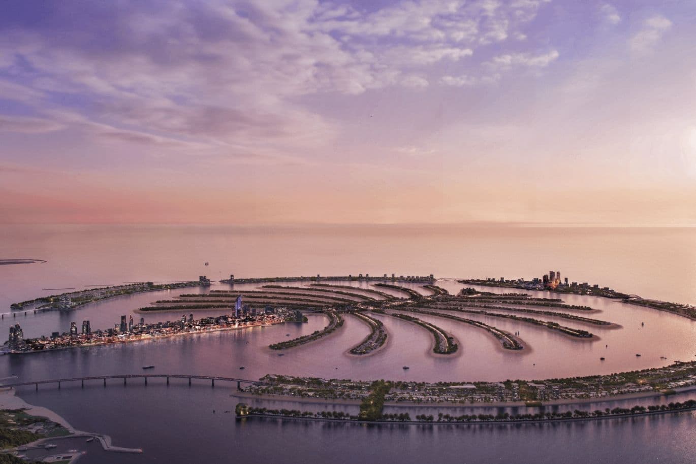 Aerial view of Palm Jebel Ali Dubai