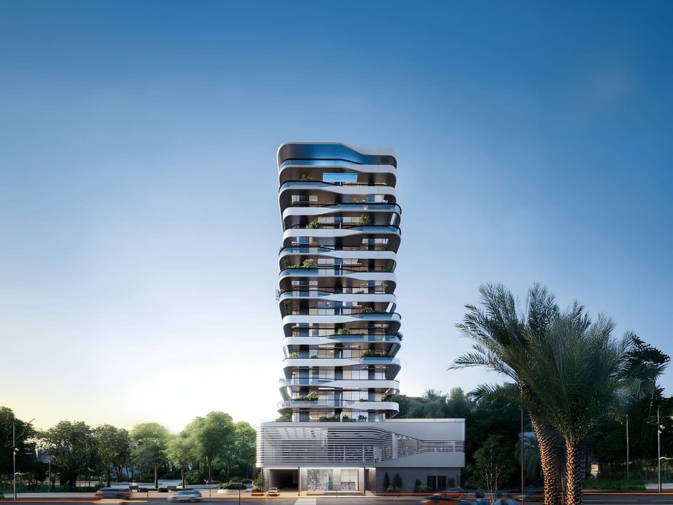 Street view of Bayview Boulevard in Dubai Islands