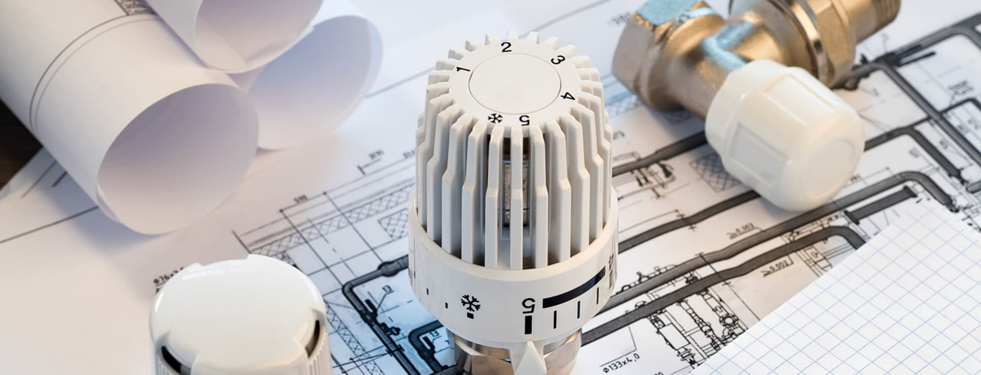 Thermostatisches Kopfventil für Heizkörperheizung Notizblock für Einträge Heizungsprojekt