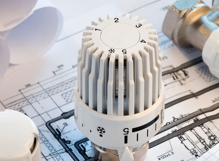 Vanne de tête thermostatique pour radiateur Bloc-notes pour les entrées Projet de chauffage