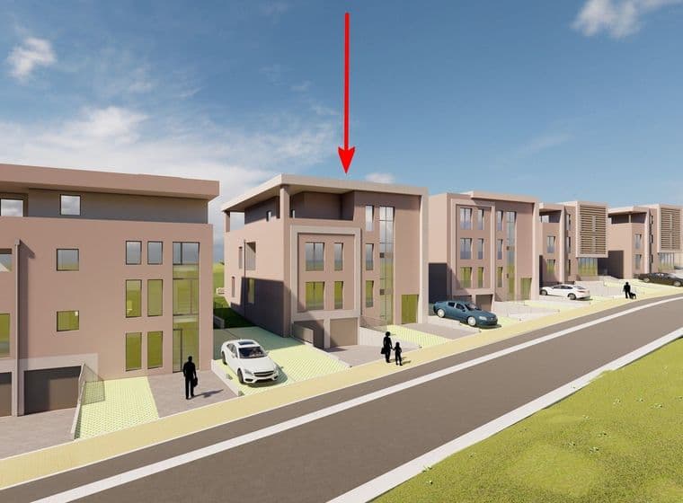 New development with 5 residential buildings of 4 units each.