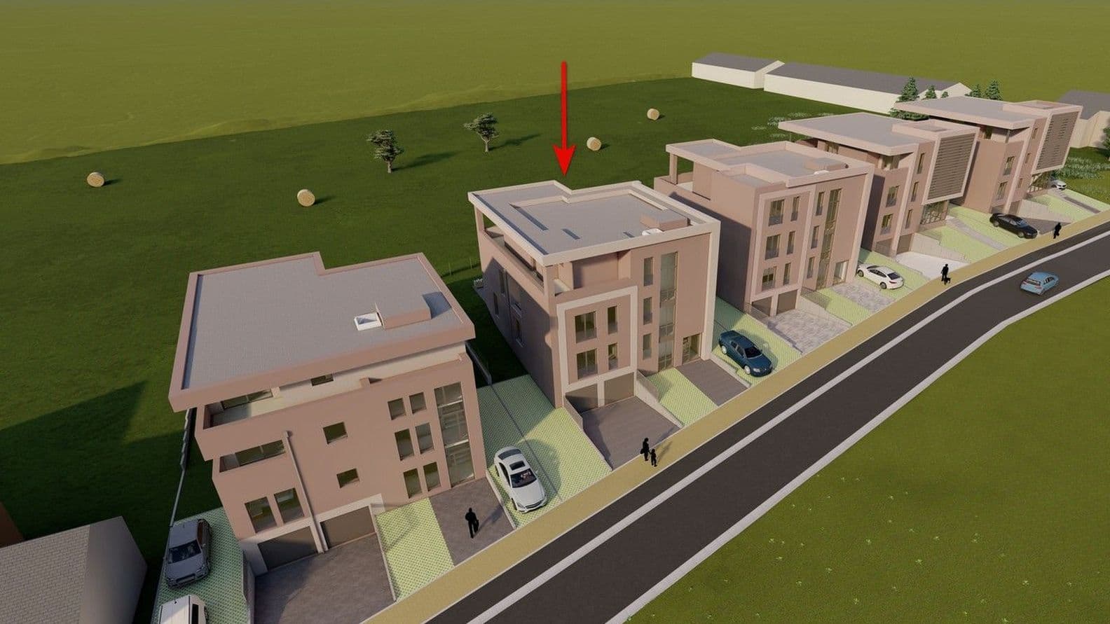 The development comprises 5 residential buildings of 4 units each